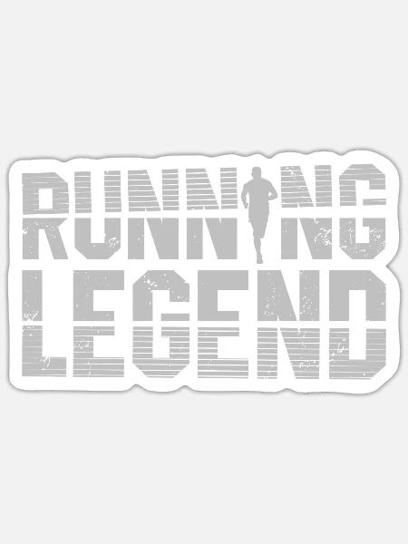 Running Legend Runner Marathon Trail Running - Sticker - white matte