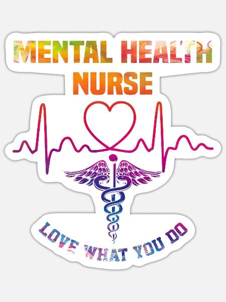 Mental health nurse - Love what you do - Sticker - white matte
