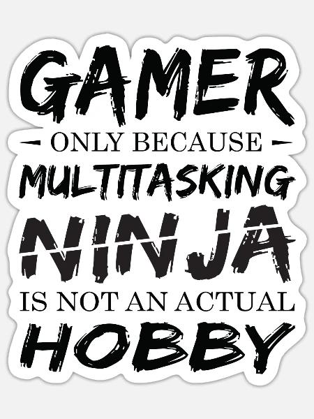 Ninja Gamer - Sticker - white matte