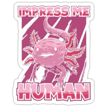 Axolotl Salamander - Sticker - white matte - Front