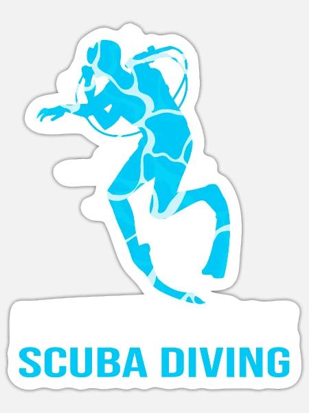 Funny Scuba Diver Id Rather Be Scuba Diving - Sticker - white matte