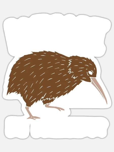 Kiwi Be Friends Kiwi Bird Animal Pun New Zealand - Sticker - white matte