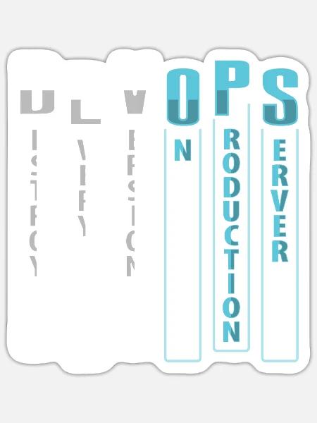 Devops Engineer Sys admin and developer - Sticker - white matte