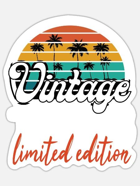 Vintage Birthday Retro 1973 Limited Edition - Sticker - white matte