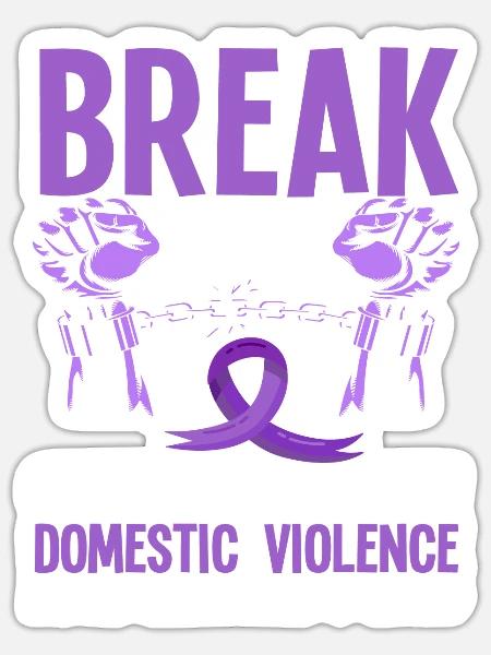 Break The Chains Domestic Violence Awareness - Sticker - white matte