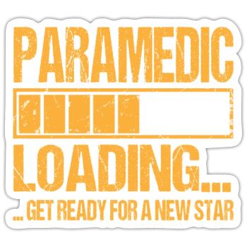 Paramedic Loading Paramedic Gift - Sticker - white matte - Front