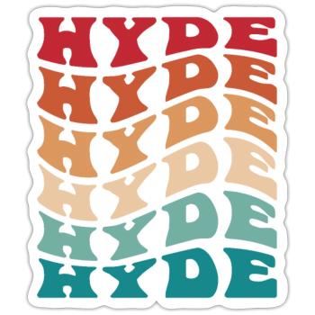 Funny Personalized Hyde Name Themed Apparel - Sticker - white matte - Front