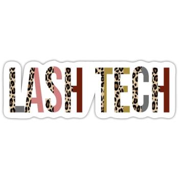 Lash Tech - Sticker - white matte - Front