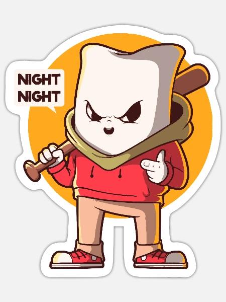 Bully Pillow! - Sticker - white matte