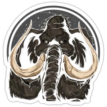 Prehistoric Animal Mammoth - Sticker - white matte - Front