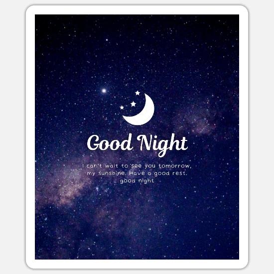 Good night with sweet dreams' Sticker | Spreadshirt
