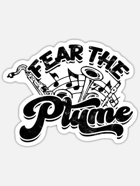 Fear the plume - orchestre - Sticker - blanc mat