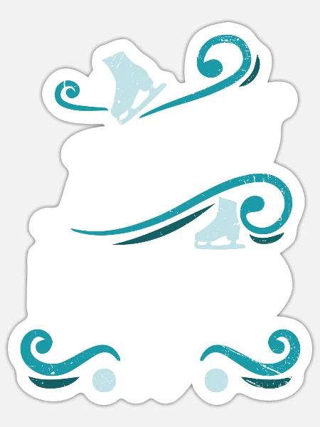 Figure Skating - Sticker - white matte