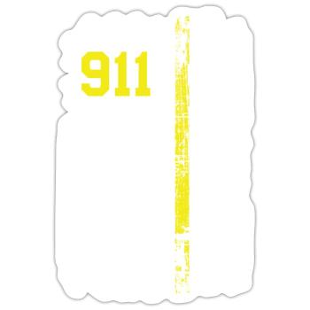 911 First USA - Sticker - white matte - Front