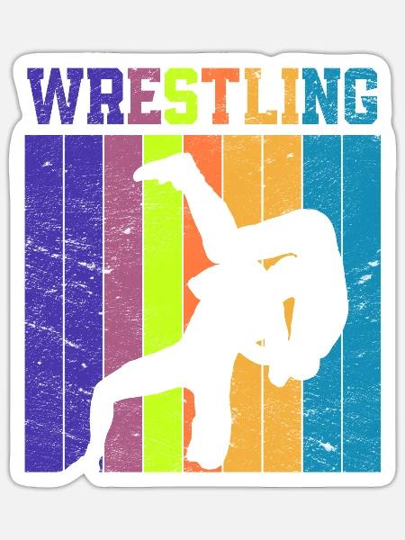 Wrestling - Sticker - white matte