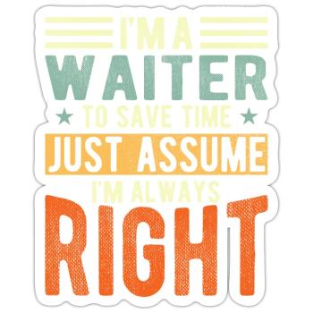 Waiter - Sticker - white matte - Front