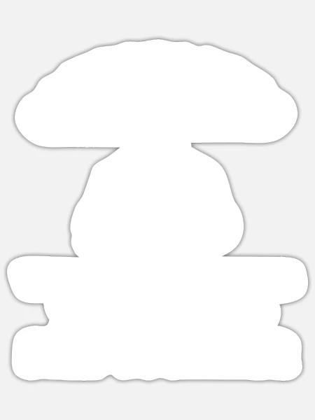 - Sticker - white matte