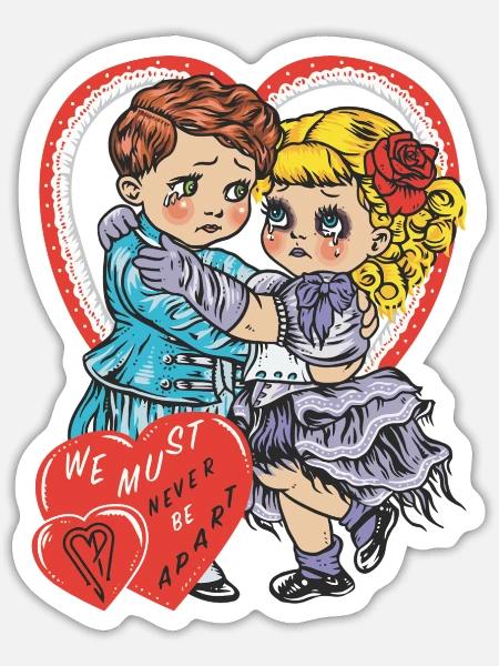 we must never be apart - Sticker - white matte