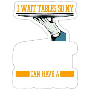 Waiter Waitress Cat - Sticker - white matte - Front