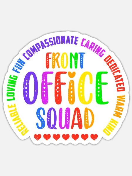 Cute School Secretary Admin Appreciation Office - Sticker - white matte