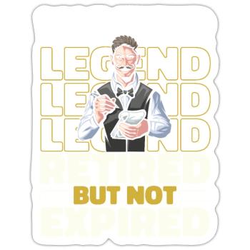 Waiter Waitress Retired - Sticker - white matte - Front