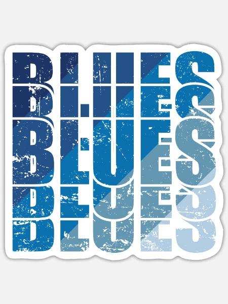 Blues Music Jazz Trumpet Chicago - Sticker - white matte