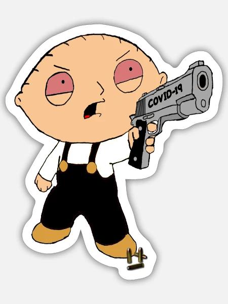 covid - Sticker - white matte