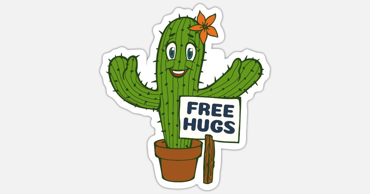 'Free Hugs Cactus' Sticker | Spreadshirt