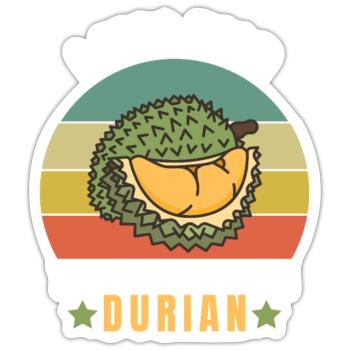 Durian Funny Quotes - Sticker - white matte - Front
