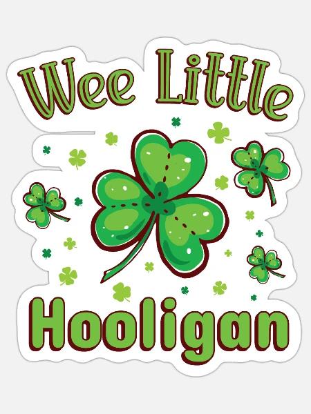 Wee Little Hooligan - Sticker - white matte