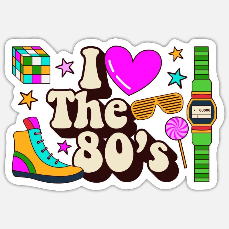 I Love The 80s' Sticker | Spreadshirt