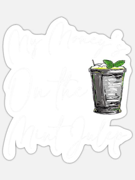 Funny Derby Day And Mint Juleps Kentucky Horse Ra - Sticker - white matte