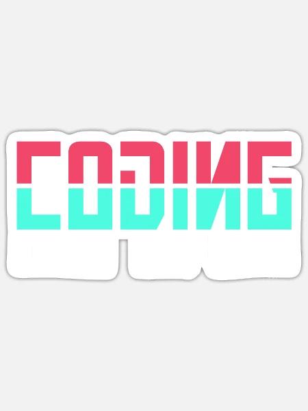 Coding Is Life Code Coder Sayings Programmer - Sticker - white matte