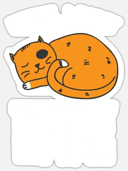 Funny Cat - Sticker - white matte