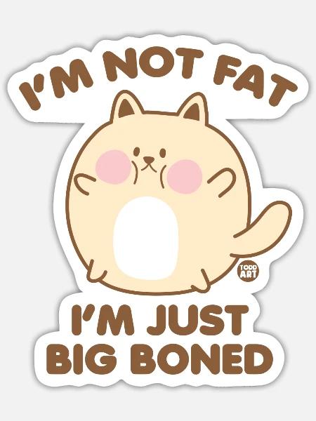 Fat Cat - Sticker - white matte