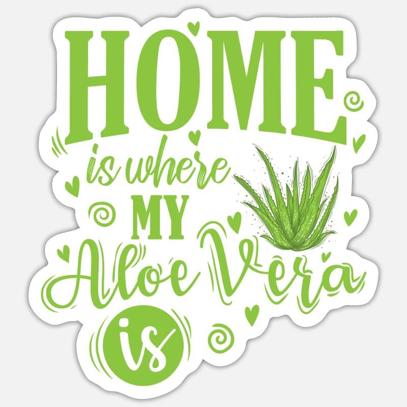Home is where my Aloe Vera is medicinal Plant' Sticker | Spreadshirt