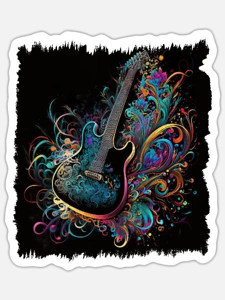 Guitar for a Guitarist Guitar player guitar - Sticker - white matte
