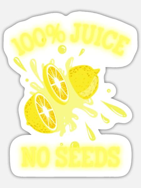 100 juice no seeds Classic - Sticker - white matte