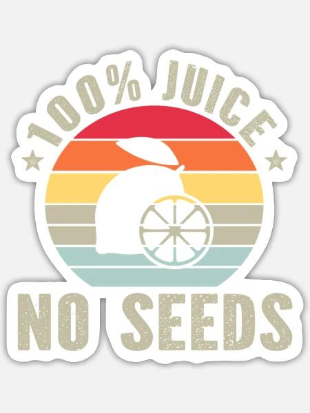 100 Juice No Seeds Essential - Sticker - white matte