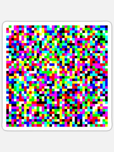 Adversarial Anti-Facial Recognition Camouflage - Sticker - white matte