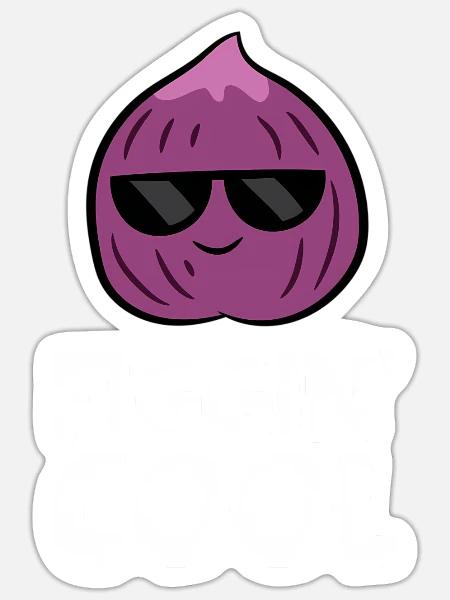 Fig Pun Figgin Love Figs - Sticker - white matte