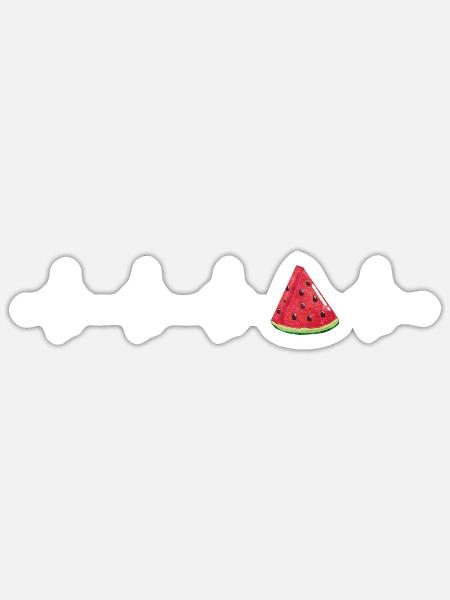 Love Watermelon Heartbeat - Sticker - white matte