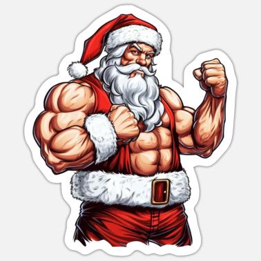 bodybuilder santa images