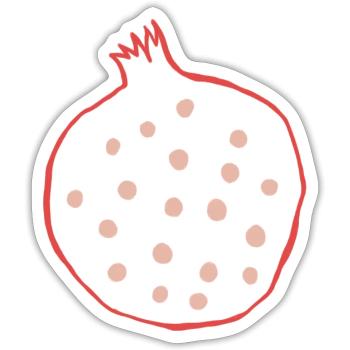 Pomegranate And Seeds - Sticker - white matte - Front