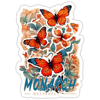 monarch butterfly - Sticker - white matte - Front