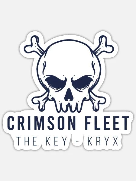 Crimson Fleet Faction: Galactic Banner - Sticker - white matte