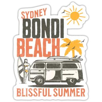 Sydney Bondi Beach Surfer - Sticker - white matte - Front