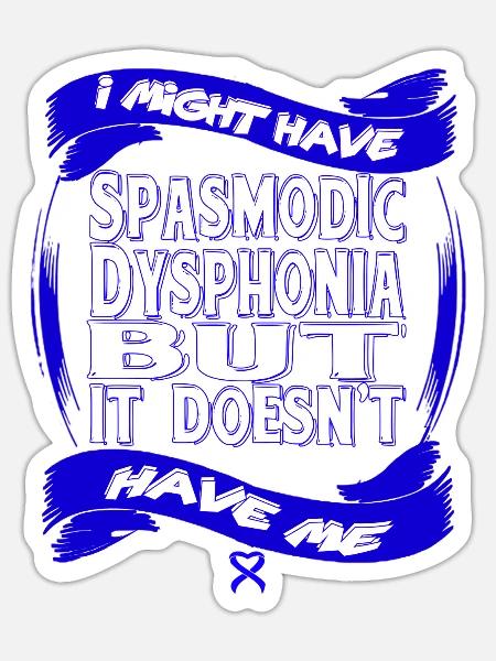 Spasmodic dysphonia awareness - Sticker - white matte