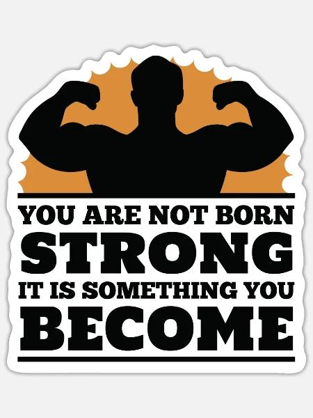Muscle Motto - Sticker - white matte