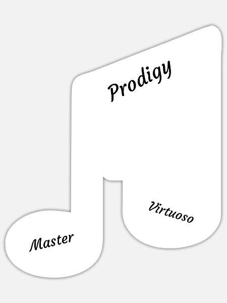 Music Genius Musical Note - Sticker - white matte